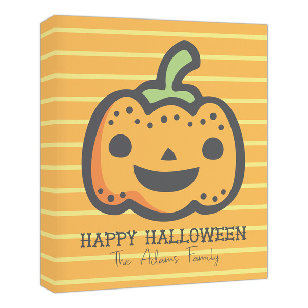 Custom Halloween Pumpkin Canvas Print - 20x24 (Personalized)