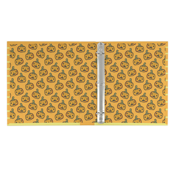 Halloween Pumpkin 3 Ring Binders - Full Wrap - 1" - OPEN INSIDE