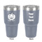 Halloween Pumpkin 30 oz Stainless Steel Tumbler - Grey - Double-Sided (Personalized)