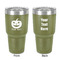 Halloween Pumpkin 30 oz Stainless Steel Ringneck Tumbler - Olive - Double Sided - Front & Back