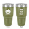 Halloween Pumpkin 30 oz Stainless Steel Tumbler - Olive - Double-Sided (Personalized)