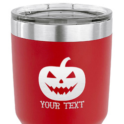 Halloween Pumpkin 30 oz Stainless Steel Tumbler - Red - Double Sided (Personalized)