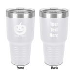 Halloween Pumpkin 30 oz Stainless Steel Tumbler - White - Double-Sided (Personalized)