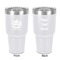 Halloween Pumpkin 30 oz Stainless Steel Ringneck Tumbler - White - Double Sided - Front & Back