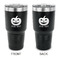 Halloween Pumpkin 30 oz Stainless Steel Ringneck Tumblers - Black - Double Sided - APPROVAL
