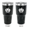 Halloween Pumpkin 30 oz Stainless Steel Tumbler - Black - Double Sided (Personalized)