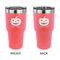 Halloween Pumpkin 30 oz Stainless Steel Ringneck Tumblers - Coral - Double Sided - APPROVAL