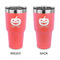 Halloween Pumpkin 30 oz Stainless Steel Tumbler - Coral - Double Sided (Personalized)