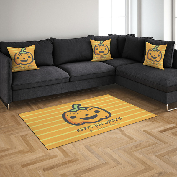 Halloween Pumpkin 4'x6' Indoor Area Rugs - IN CONTEXT