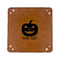 Halloween Pumpkin 6" x 6" Leatherette Snap Up Tray - FLAT FRONT