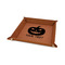 Halloween Pumpkin 6" x 6" Leatherette Snap Up Tray - FOLDED UP