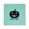 Halloween Pumpkin 6" x 6" Teal Leatherette Snap Up Tray - APPROVAL