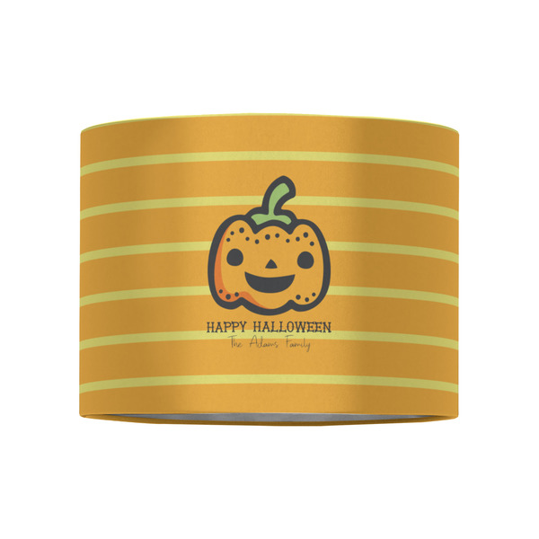 Halloween Pumpkin 8" Drum Lampshade - FRONT (Fabric)