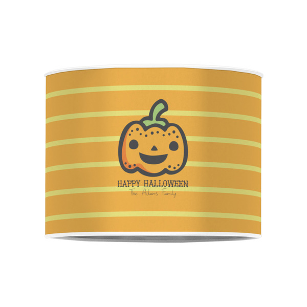 Halloween Pumpkin 8" Drum Lampshade - FRONT (Poly Film)