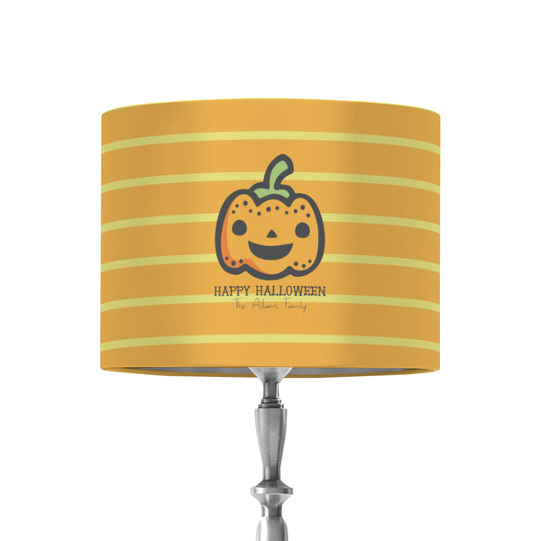 Custom Halloween Pumpkin 8" Drum Lamp Shade - Fabric (Personalized)