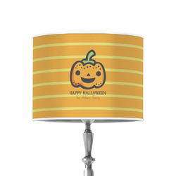 Halloween Pumpkin 8" Drum Lamp Shade - Poly-film (Personalized)