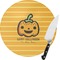 Halloween Pumpkin 8 Inch Small Glass Cutting Board