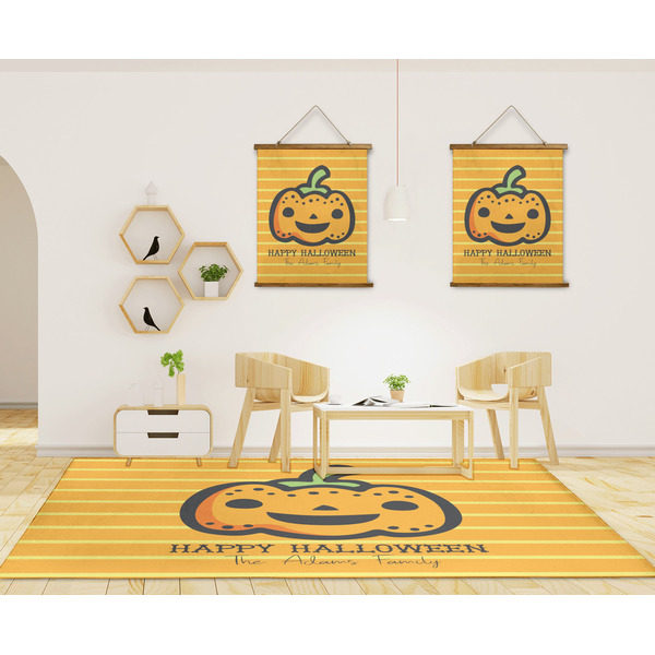 Halloween Pumpkin 8'x10' Indoor Area Rugs - IN CONTEXT