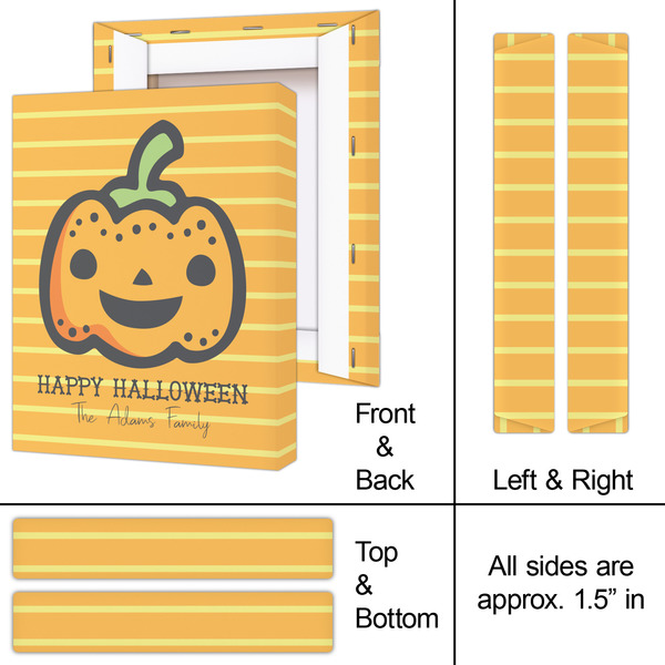Halloween Pumpkin 8x10 - Canvas Print - Approval