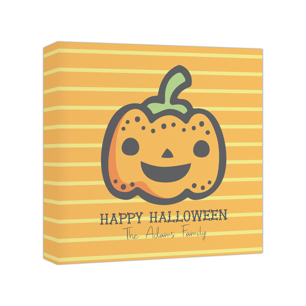Custom Halloween Pumpkin Canvas Print - 8x8 (Personalized)