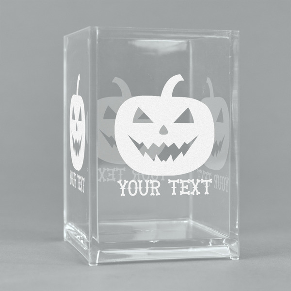Custom Halloween Pumpkin Acrylic Pen Holder (Personalized)