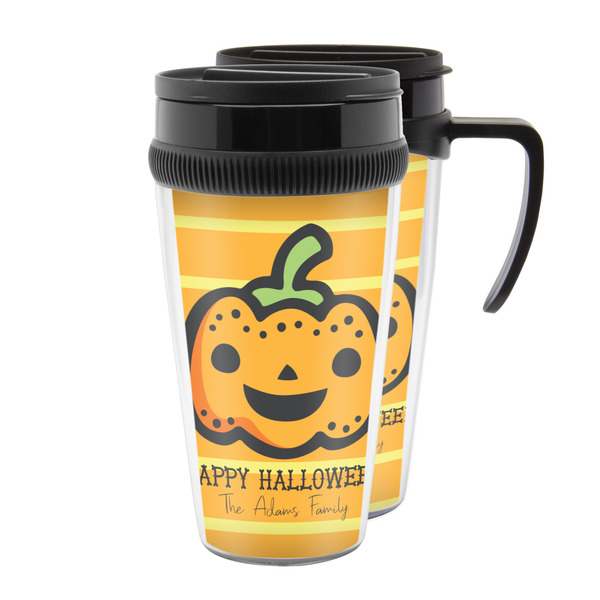 Custom Halloween Pumpkin Acrylic Travel Mug (Personalized)
