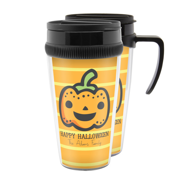 Custom Halloween Pumpkin Acrylic Travel Mug (Personalized)