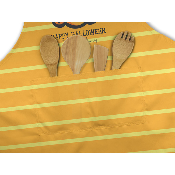 Halloween Pumpkin Apron - Pocket Detail with Props