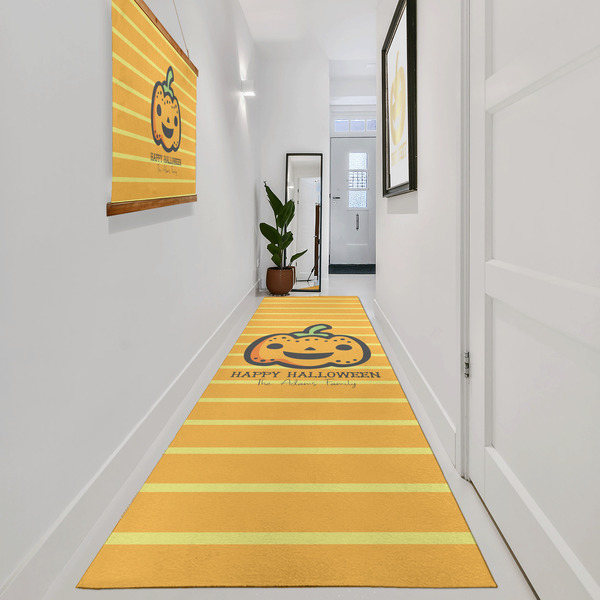Halloween Pumpkin Area Rug Sizes - In Context (vertical)