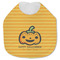 Halloween Pumpkin Jersey Knit Baby Bib w/ Name or Text