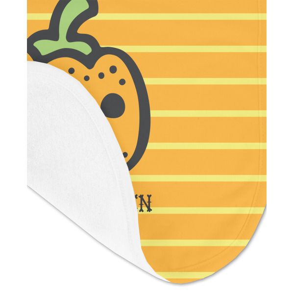 Halloween Pumpkin Baby Bib - AFT detail