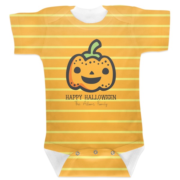 Custom Halloween Pumpkin Baby Bodysuit 3-6 (Personalized)
