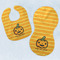 Halloween Pumpkin Baby Bib & Burp Set w/ Name or Text
