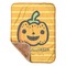 Halloween Pumpkin Baby Sherpa Blanket - Corner Showing Soft