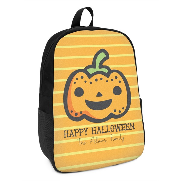 Custom Halloween Pumpkin Kids Backpack (Personalized)