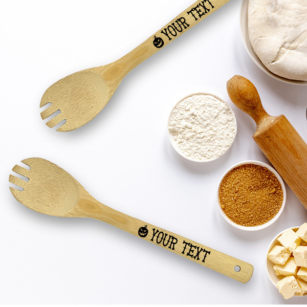 Halloween Pumpkin Bamboo Sporks - Double Sided - Lifestyle