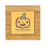 Halloween Pumpkin Bamboo Trivet with Ceramic Tile Insert (Personalized)