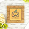 Halloween Pumpkin Bamboo Trivet with 6" Tile - LIFESTYLE