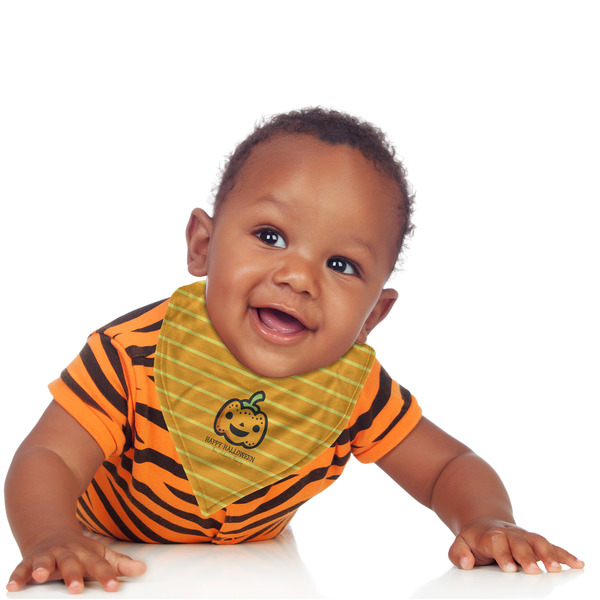 Halloween Pumpkin Bandana Bib - (Lifestyle 1 boy)