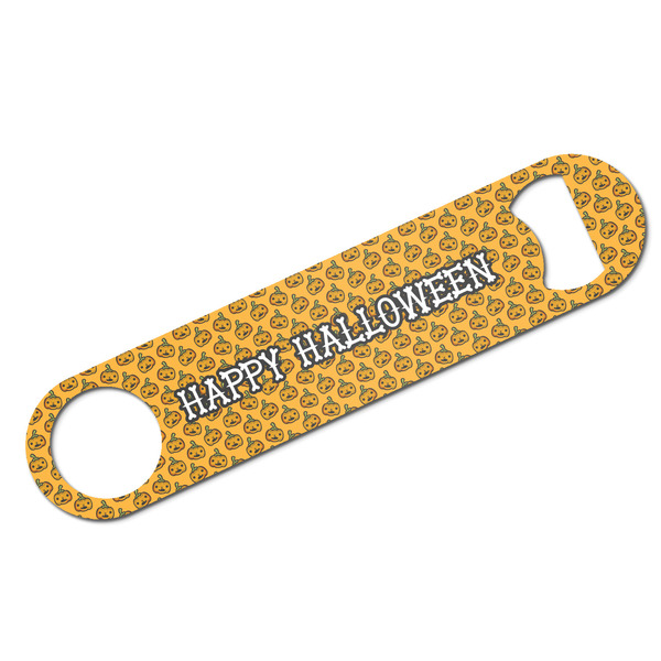 Custom Halloween Pumpkin Bar Bottle Opener w/ Name or Text