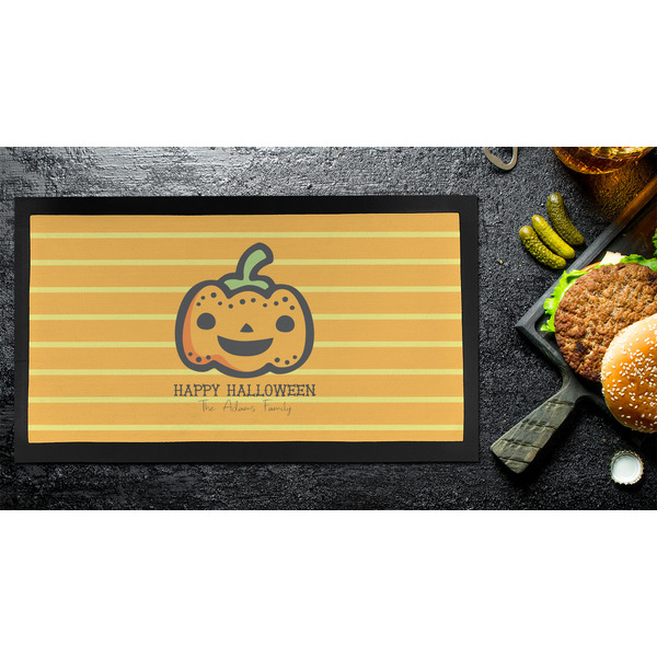 Halloween Pumpkin Bar Mat - Small - LIFESTYLE