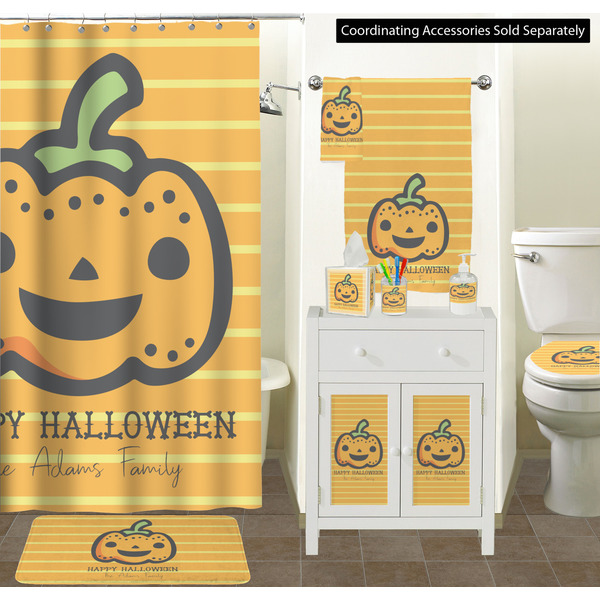 Halloween Pumpkin Bathroom Scene