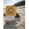 Halloween Pumpkin Beach Spiker white on beach with sand