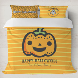 Halloween Pumpkin Duvet Cover Set - King (Personalized)