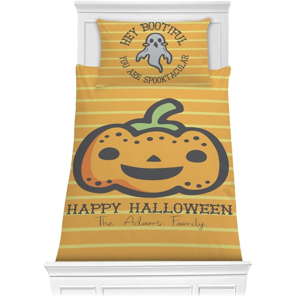 Custom Halloween Pumpkin Comforter Set - Twin (Personalized)