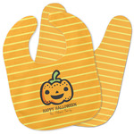 Halloween Pumpkin Baby Bib w/ Name or Text