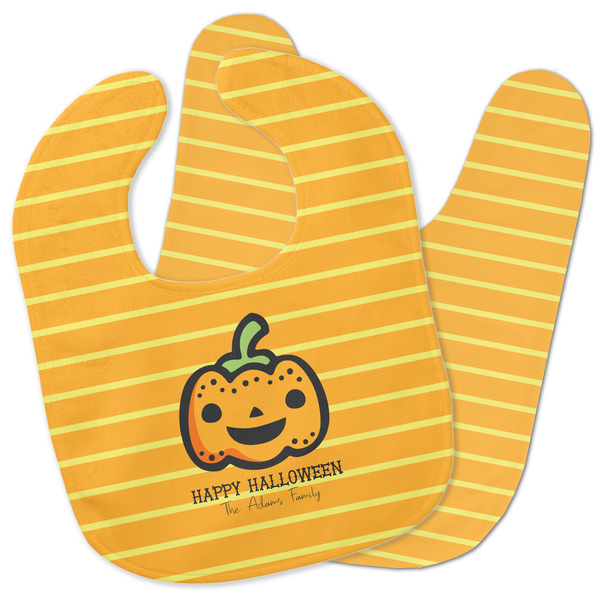 Custom Halloween Pumpkin Baby Bib w/ Name or Text