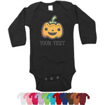 Halloween Pumpkin Long Sleeves Bodysuit - 12 Colors (Personalized)