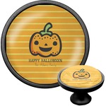 Halloween Pumpkin Cabinet Knob (Black) (Personalized)