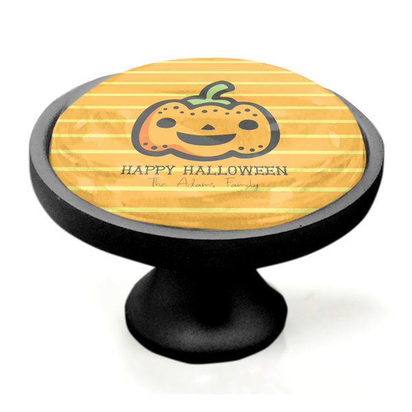 Halloween Pumpkin Black Custom Cabinet Knob (Side)